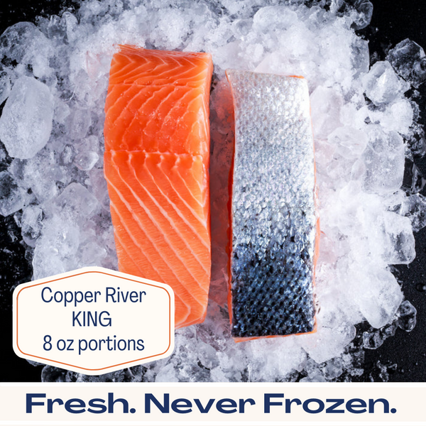[ORDERS CLOSED] FRESH-NEVER FROZEN: KING. Wild Alaska Copper River Salmon.